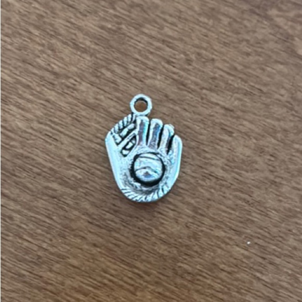 Silver Baseball Glove Charm